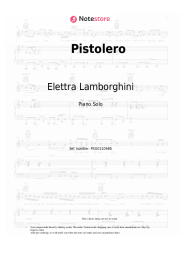 Sheet music, chords Elettra Lamborghini - Pistolero