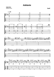 Sheet music, chords Sash! - Adelante