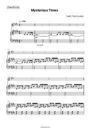 Sheet music, chords Sash!, Tina Cousins - Mysterious Times