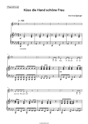 Sheet music, chords Die Draufgänger - Küss die Hand schöne Frau