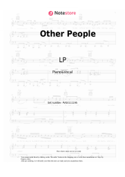 Sheet music, chords LP - Other People