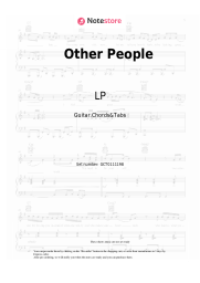Sheet music, chords LP - Other People