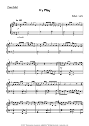 Sheet music, chords Calvin Harris - My Way