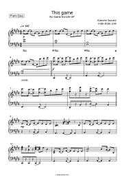 Sheet music, chords Konomi Suzuki - This game (No Game No Life OP)