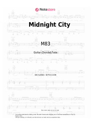Sheet music, chords M83 - Midnight City