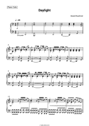 Sheet music, chords David Kushner - Daylight