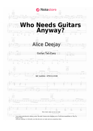 Sheet music, chords Alice Deejay - Who Needs Guitars Anyway?