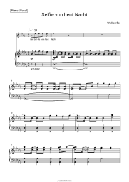 Sheet music, chords Wolkenfrei - Selfie von heut Nacht