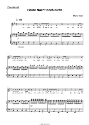 Sheet music, chords Marie Reim - Heute Nacht noch nicht