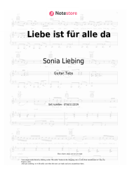 Sheet music, chords Sonia Liebing - Liebe ist für alle da