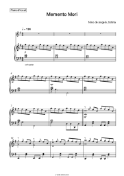Sheet music, chords Nino de Angelo, Sotiria - Memento Mori