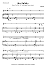 Sheet music, chords Celeste - Hear My Voice (from 'The Trial Of The Chicago 7' soundtrack)