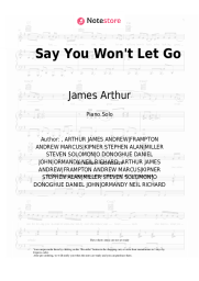 undefined James Arthur - Say You Won't Let Go