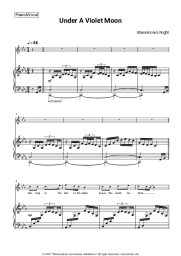 Sheet music, chords Blackmore's Night - Under A Violet Moon