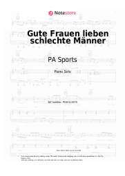 Sheet music, chords PA Sports, Carlota Emilia - Gute Frauen lieben schlechte Männer