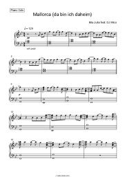 Sheet music, chords Mia Julia, DJ Mico - Mallorca da bin ich daheim