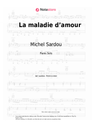 Sheet music, chords Michel Sardou - La maladie d’amour