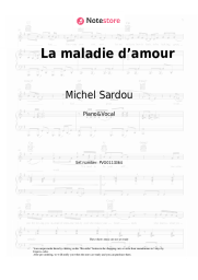 Sheet music, chords Michel Sardou - La maladie d’amour
