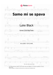 Sheet music, chords Luke Black - Samo mi se spava