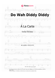 Sheet music, chords À La Carte - Do Wah Diddy Diddy