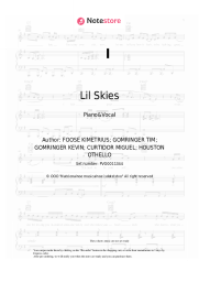 Sheet music, chords Lil Skies - I