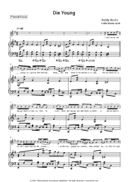 Sheet music, chords Roddy Ricch - Die Young