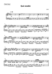 Sheet music, chords ZAZ - Qué vendrá
