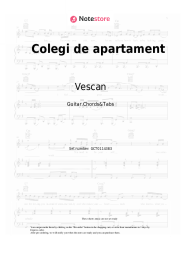 Sheet music, chords Vescan, Eva Timush - Colegi de apartament