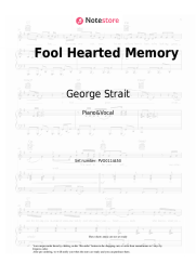 Sheet music, chords George Strait - Fool Hearted Memory