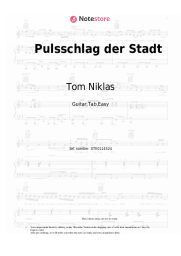 Sheet music, chords Tom Niklas - Pulsschlag der Stadt