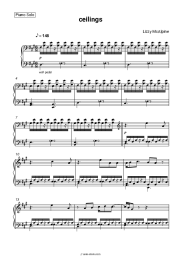 Sheet music, chords Lizzy McAlpine - ceilings