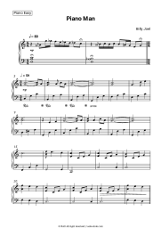 Sheet music, chords Billy Joel - Piano Man