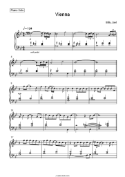 Sheet music, chords Billy Joel - Vienna