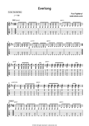 Sheet music, chords Foo Fighters - Everlong