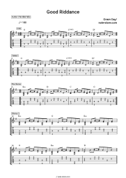 Sheet music, chords Green Day - Good Riddance (Time of Your Life)