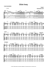 Sheet music, chords Oasis - Slide Away