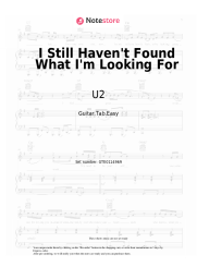 Sheet music, chords U2 - I Still Haven't Found What I'm Looking For