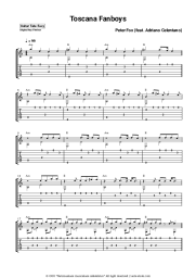 Sheet music, chords Peter Fox, Adriano Celentano - Toscana Fanboys
