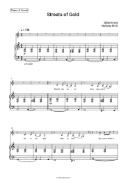 Sheet music, chords Silbermond, Stefanie Kloß - Streets of Gold