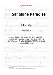 Sheet music, chords Lil Uzi Vert - Sanguine Paradise