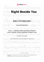 Sheet music, chords Alex Christensen, The Berlin Orchestra, Stereoact, Asja Ahatovic - Right Beside You