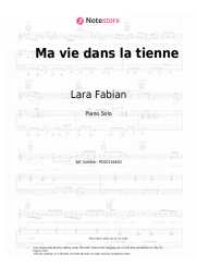 Sheet music, chords Lara Fabian - Ma vie dans la tienne