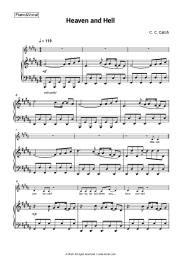 Sheet music, chords C. C. Catch - Heaven and Hell