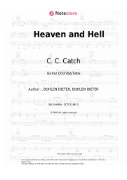 Sheet music, chords C. C. Catch - Heaven and Hell