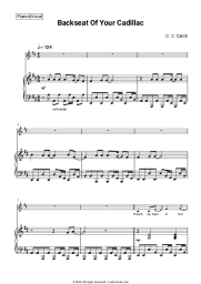 Sheet music, chords C. C. Catch - Backseat Of Your Cadillac