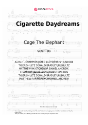Sheet music, chords Cage The Elephant - Cigarette Daydreams
