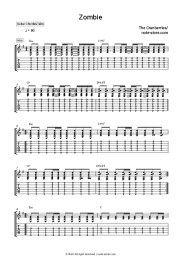 Sheet music, chords The Cranberries - Zombie