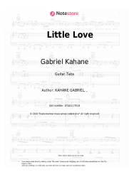 Sheet music, chords Gabriel Kahane - Little Love