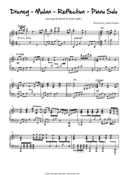 Sheet music, chords Christina Aguilera - Reflection