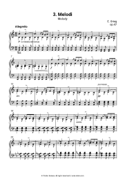 undefined Edvard Hagerup Grieg - Lyric Pieces, op.47. No. 3 Melody